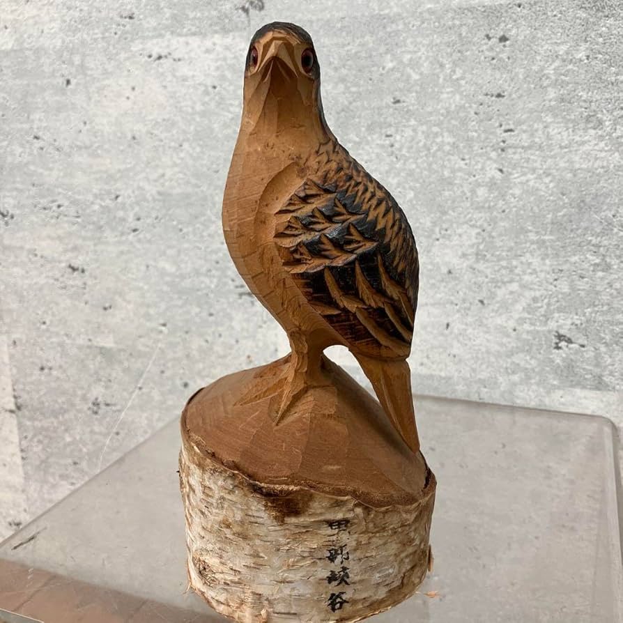 雷鳥　一刀彫 雷鳥 一刀彫